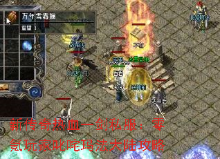 新传奇热血一剑私服:零氪玩家叱咤玛法大陆攻略 新传奇热血一剑私服:零氪玩家叱咤玛法大陆攻略