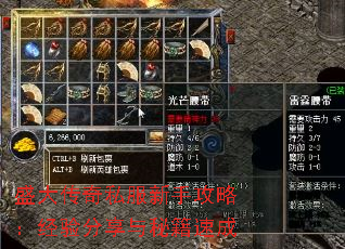 盛大传奇私服新手攻略:经验分享与秘籍速成 盛大传奇私服新手攻略:经验分享与秘籍速成