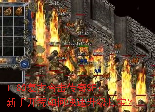 1.80复古合击传奇SF:新手开荒如何快速升级打宝? 1.80复古合击传奇SF:新手开荒如何快速升级打宝?