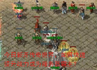 今日新开传奇世界,如何快速提升战力成为服务器霸主? 今日新开传奇世界,如何快速提升战力成为服务器霸主?