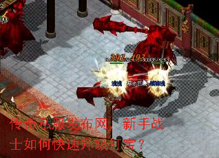 传奇私服发布网,新手战士如何快速升级打宝? 传奇私服发布网,新手战士如何快速升级打宝?