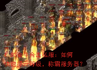 1.80金牛合击私服:如何快速提升等级,称霸服务器? 1.80金牛合击私服:如何快速提升等级,称霸服务器?