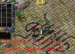 99私服传奇:新手快速上手,称霸玛法大陆的秘诀是什么? 99私服传奇:新手快速上手,称霸玛法大陆的秘诀是什么?