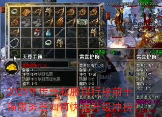 2025年传奇私服排行榜前十强服务器如何快速升级冲榜? 2025年传奇私服排行榜前十强服务器如何快速升级冲榜?