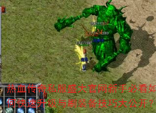 热血传奇私服盛大官网新手必看如何快速升级与刷装备技巧大公开? 热血传奇私服盛大官网新手必看如何快速升级与刷装备技巧大公开?