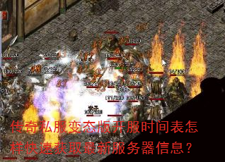 传奇私服变态版开服时间表怎样快速获取最新服务器信息? 传奇私服变态版开服时间表怎样快速获取最新服务器信息?