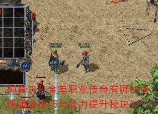 御真诀打金单职业传奇有哪些快速赚金技巧与战力提升秘诀? 御真诀打金单职业传奇有哪些快速赚金技巧与战力提升秘诀?