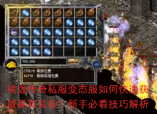 横版传奇私服变态服如何快速获取稀有装备?新手必看技巧解析 横版传奇私服变态服如何快速获取稀有装备?新手必看技巧解析