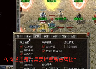 传奇道士是否需要堆叠暴击属性? 传奇道士是否需要堆叠暴击属性?