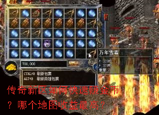 传奇新区如何快速赚金币?哪个地图收益最高? 传奇新区如何快速赚金币?哪个地图收益最高?