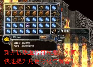 新开仿热血传奇私服,如何快速提升角色等级与装备? 新开仿热血传奇私服,如何快速提升角色等级与装备?