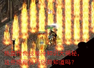 热血传奇技能冷知识大揭秘,这些隐藏技巧你都知道吗? 热血传奇技能冷知识大揭秘,这些隐藏技巧你都知道吗?