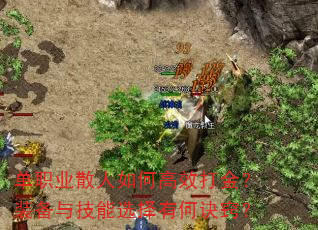 单职业散人如何高效打金?装备与技能选择有何诀窍? 单职业散人如何高效打金?装备与技能选择有何诀窍?