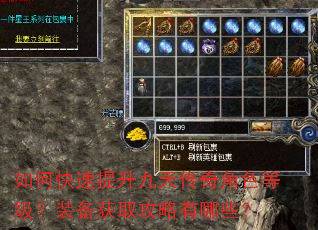 如何快速提升九天传奇角色等级?装备获取攻略有哪些? 如何快速提升九天传奇角色等级?装备获取攻略有哪些?