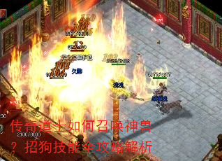传奇道士如何召唤神兽?招狗技能全攻略解析 传奇道士如何召唤神兽?招狗技能全攻略解析